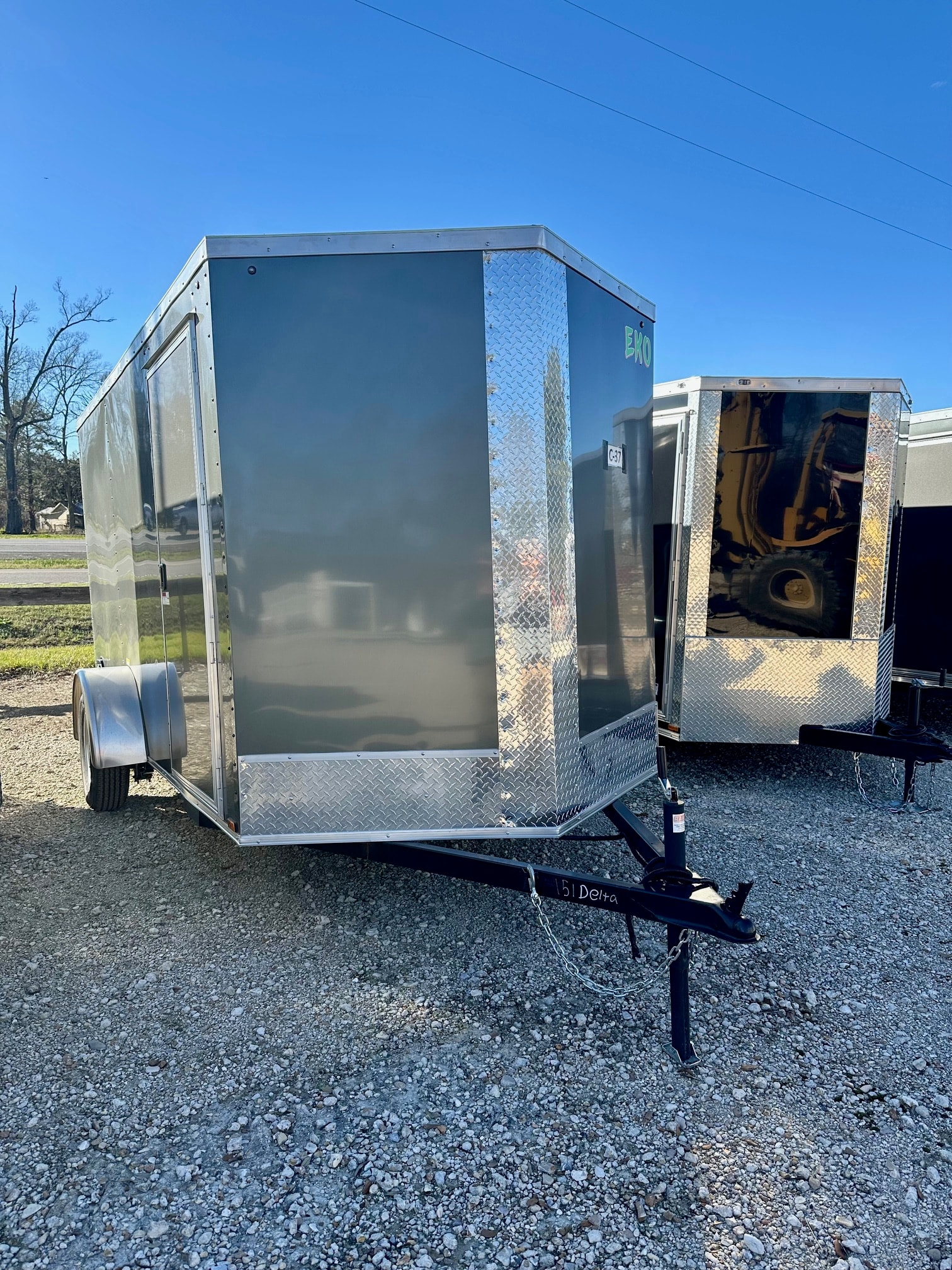 Arising EKO single axle enclosed cargo trailer charcoal
