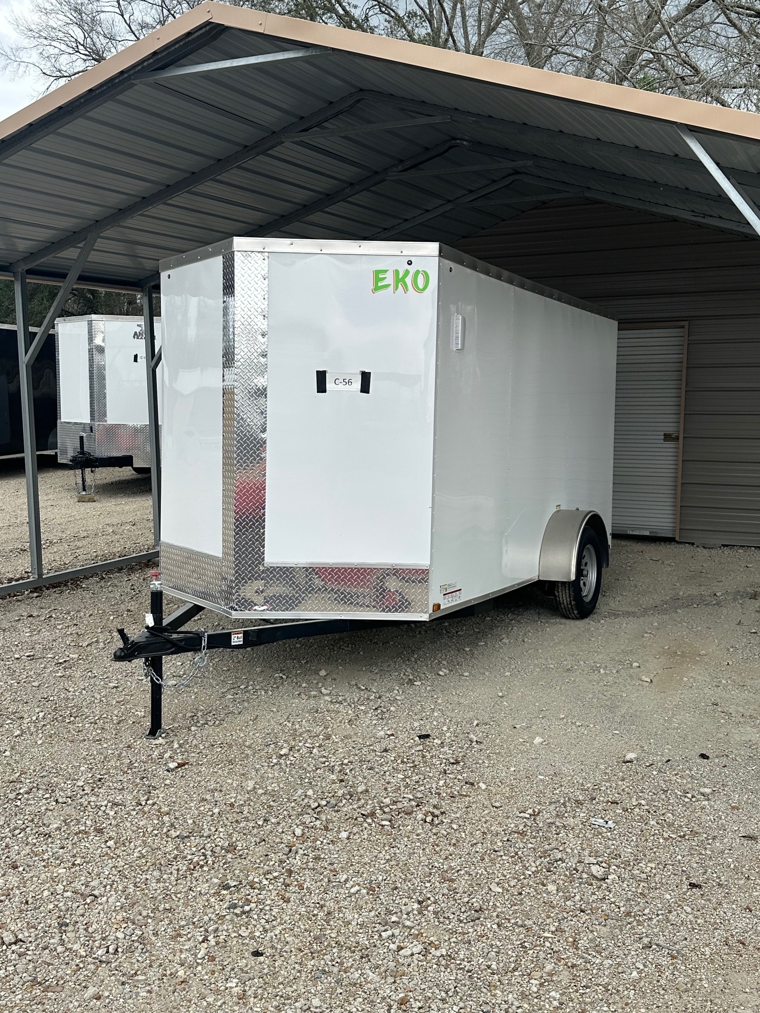 Arising EKO single axle enclosed cargo trailer white