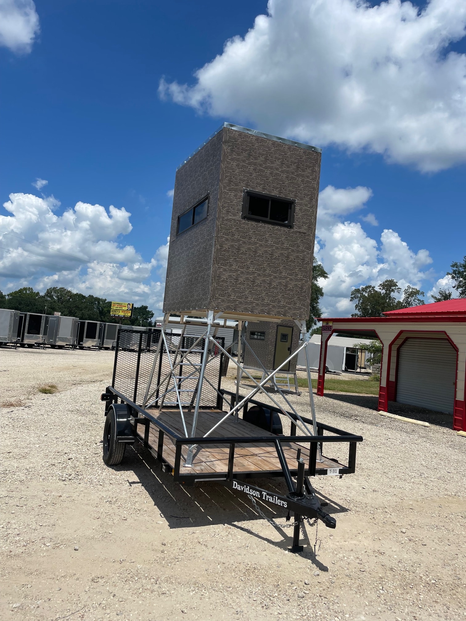 Deer stand on utility trailer – Delta Trailer Sales Acadiana Louisiana