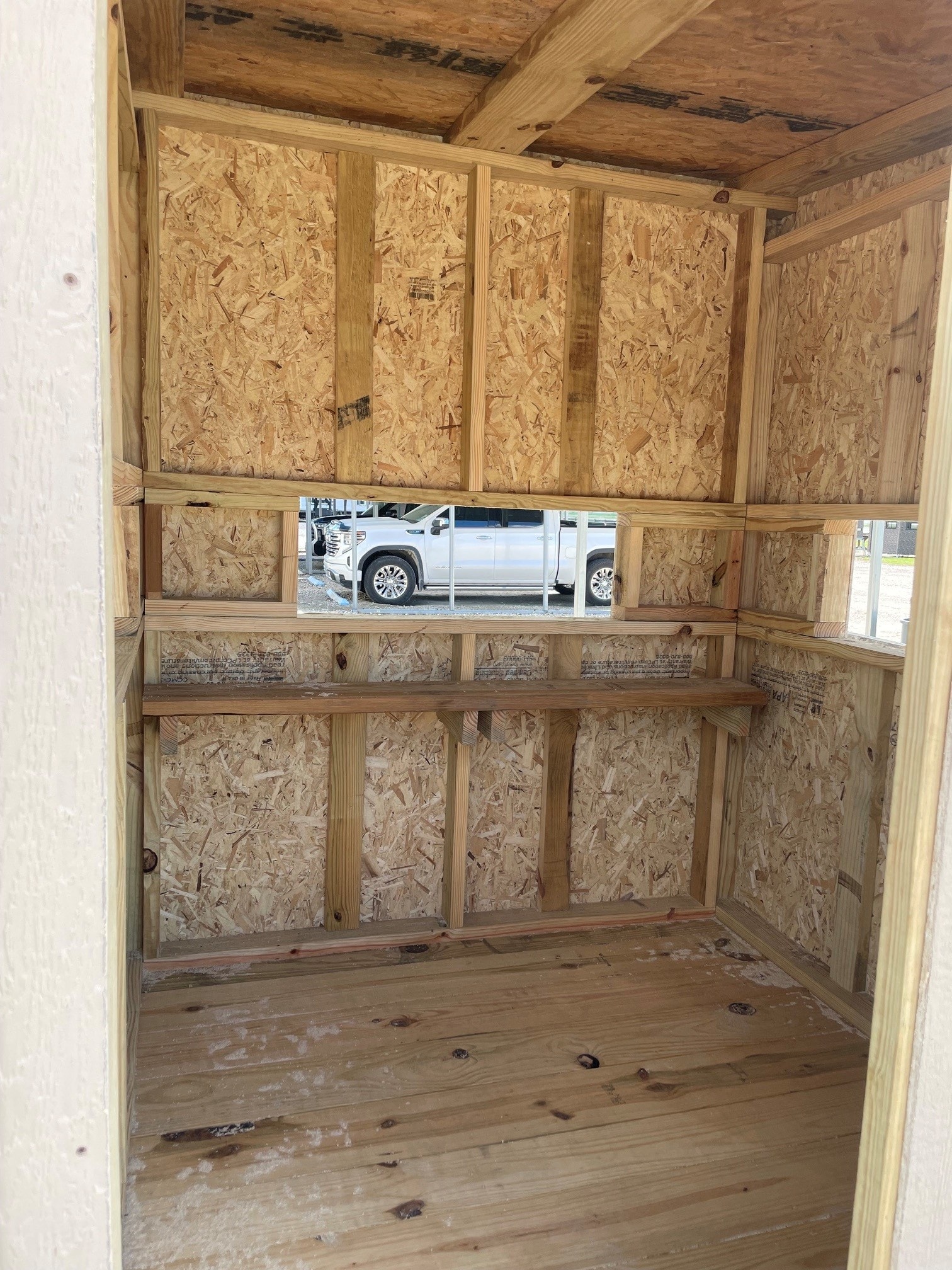 6x6 wood hunting blind interior before paint – Delta Trailer Sales Carencro near Lafayette LA