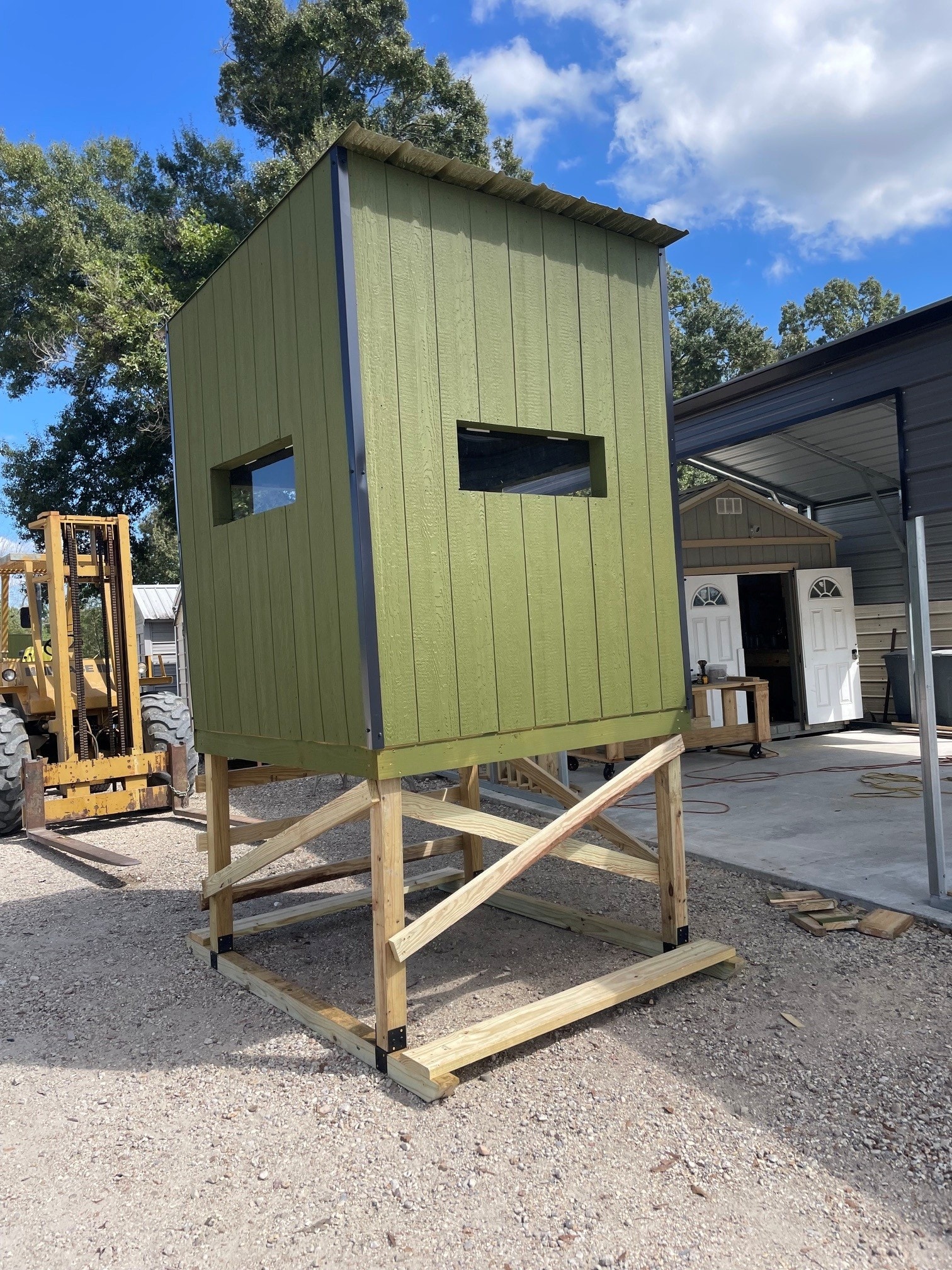 6x6 wood hunting blind on skids — Delta Trailer Sales near Lafayette LA