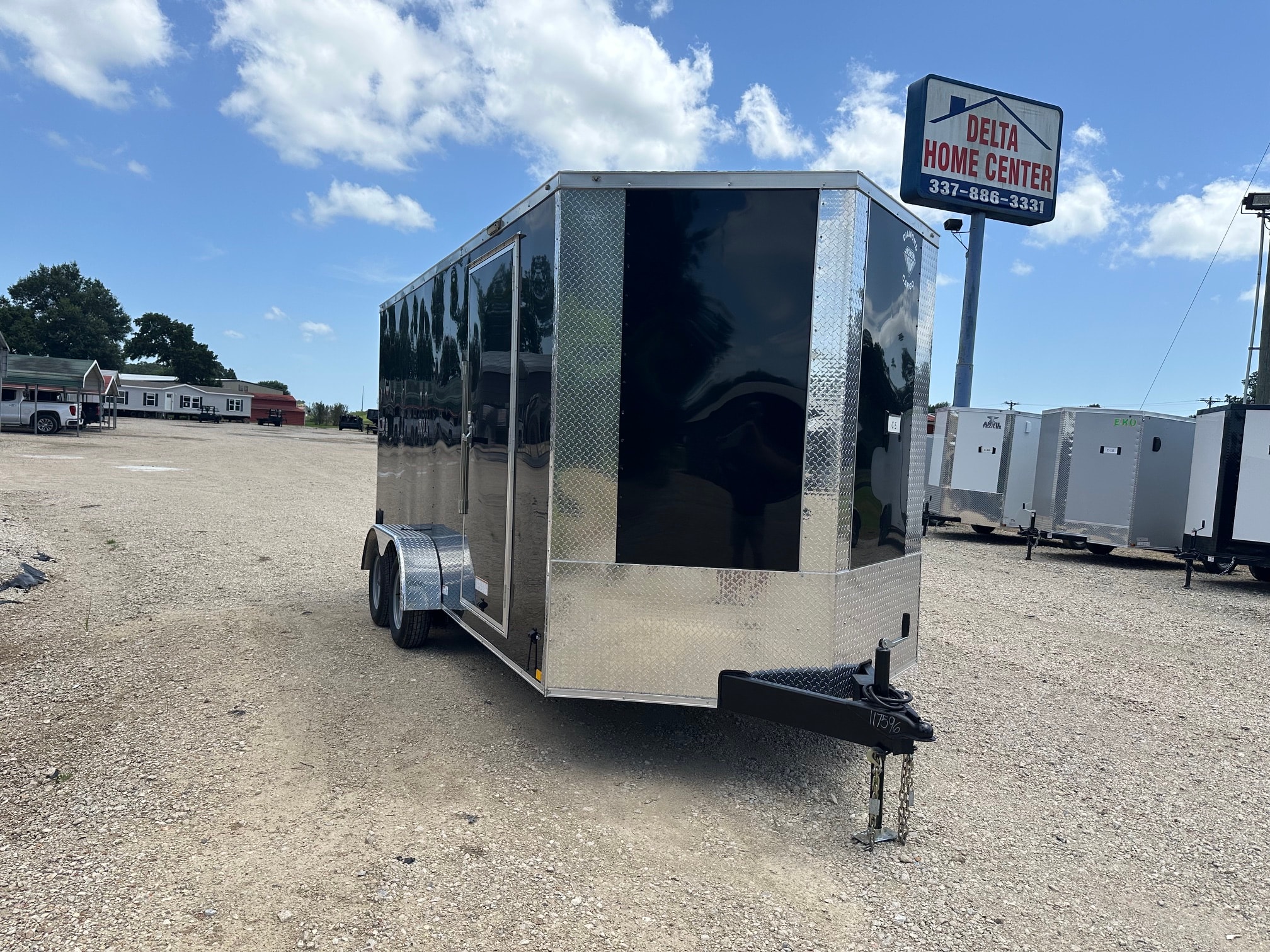 Diamond single axle blackout cargo trailer at Delta Trailer Sales Carencro LA