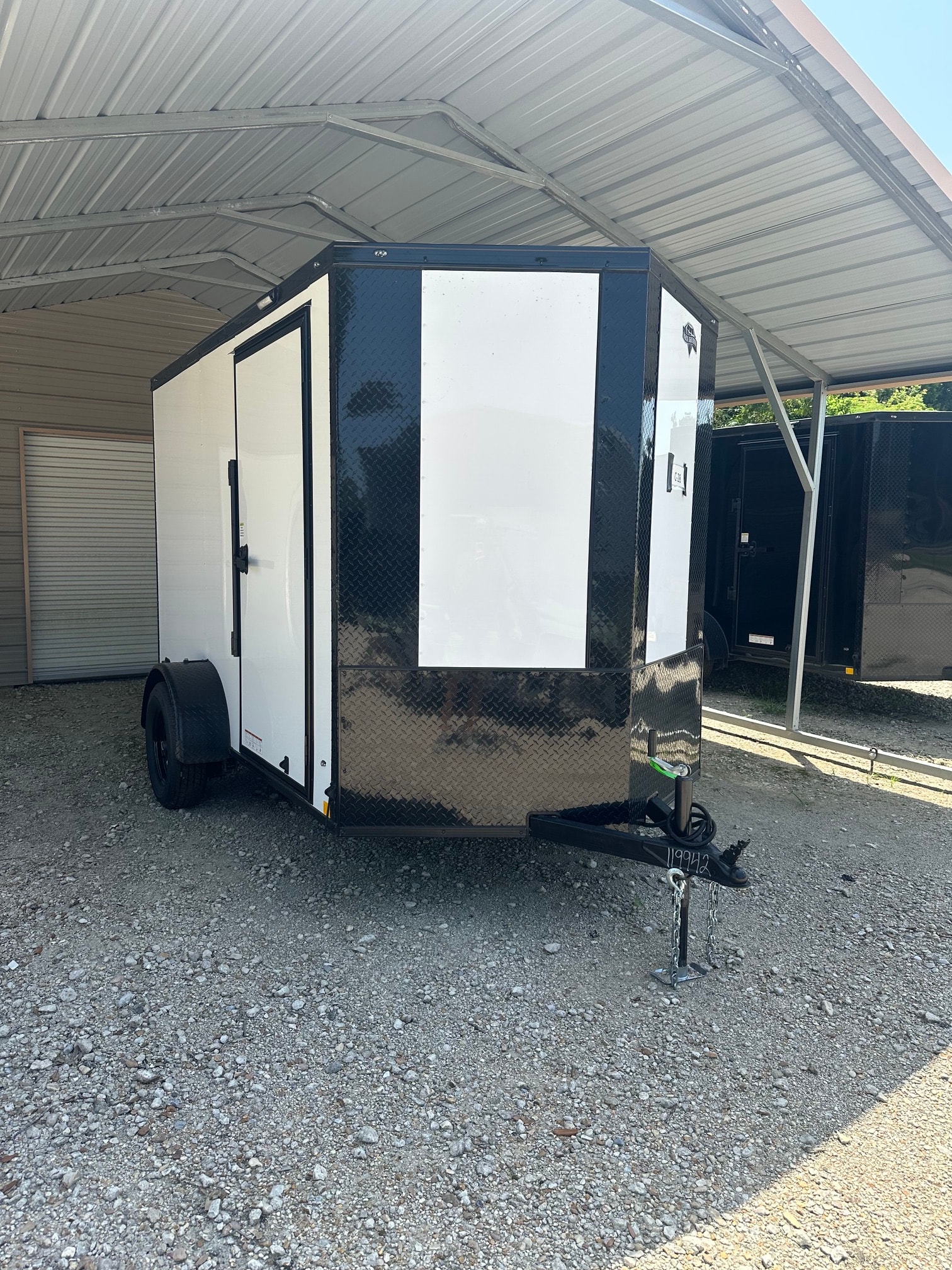 Diamond single axle blackout cargo trailer side view